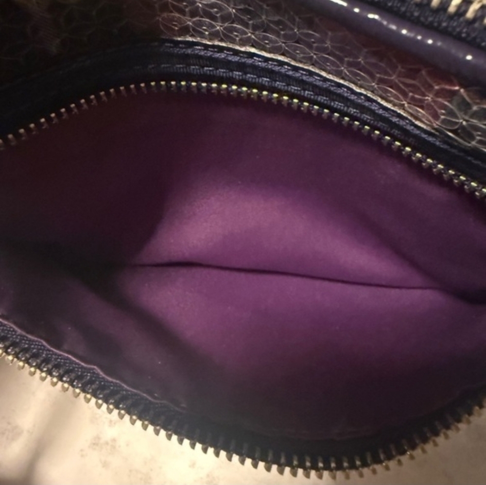 COACH POPPY, PURPLE PLAID SEQUIN- EUC - Picture 6 of 9